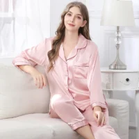 High Quality Outstanding Long Service Life Women's Luxury Satin 100% Silk Pajamas Set – Image 6